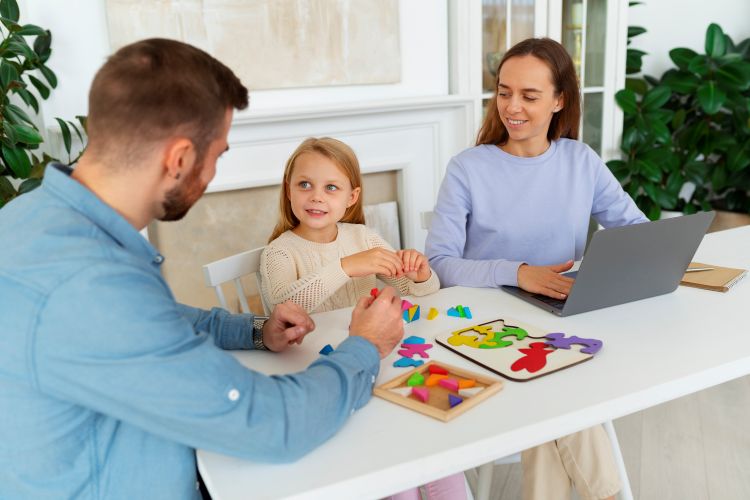 What Happens at Supervised Contact Sessions? A Parent's Guide A parent and child sitting on by a reading table, reading a colorful book together
