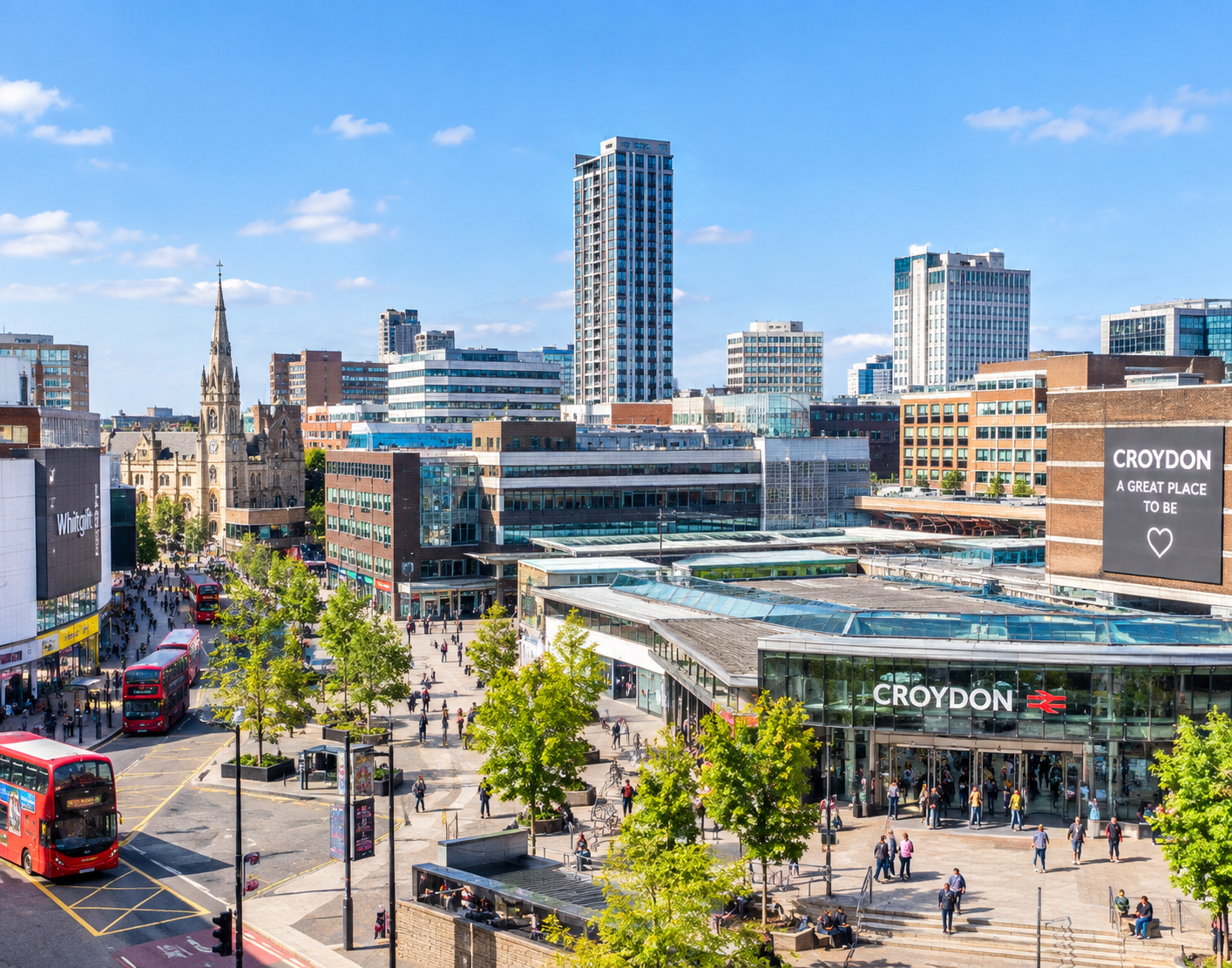 a place in Croydon close to the train station near London bus station